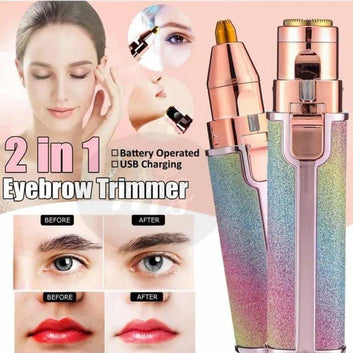 Comfortable Grip and Ergonomics Design Women's Eyebrows Hair Trimmer